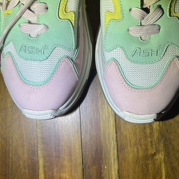 ASH Addict Pastel chunky Sneakers Pink Yellow Mint - Picture 11 of 12